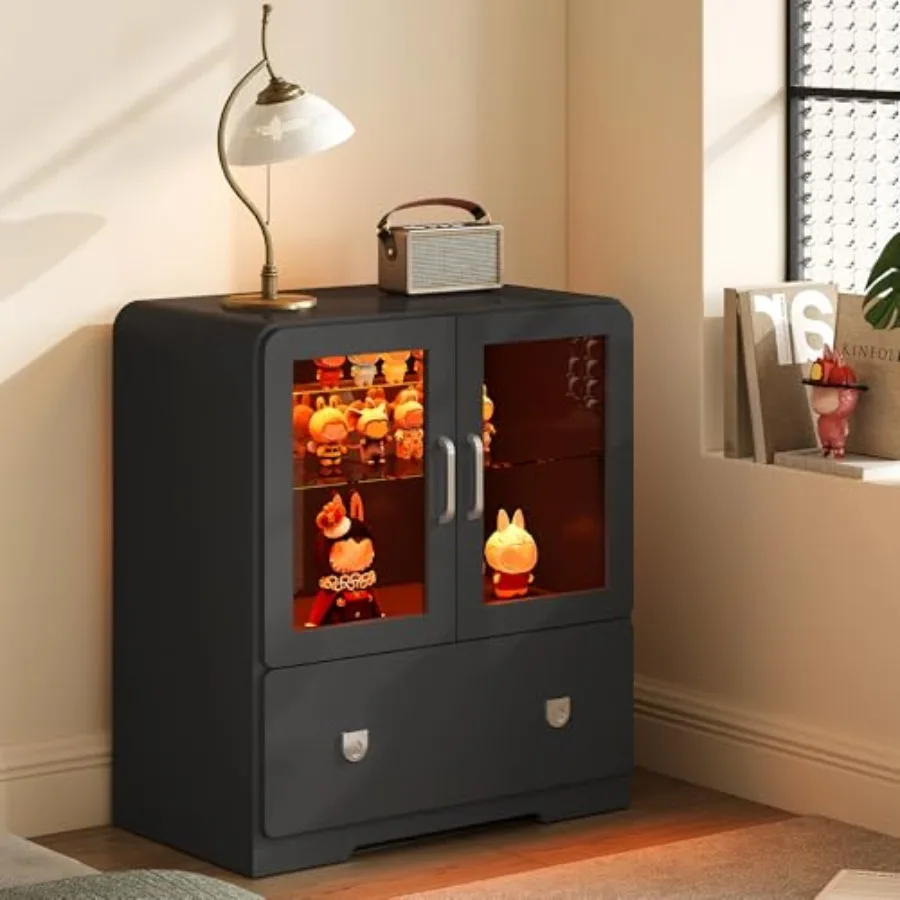 Storage & Organization - Living room display cabinet with acrylic