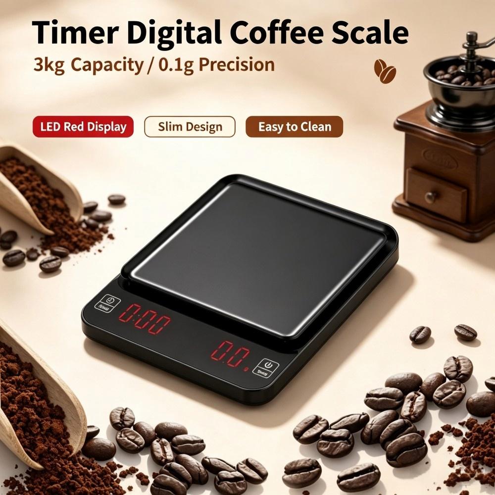 Kitchen - 3kg/0.1g High Precision Digital Coffee Scale,