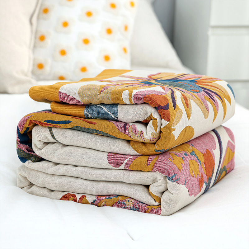 Muslin Cotton Bedspread - Simple Cotton Blanket Muslin Gauze Throw