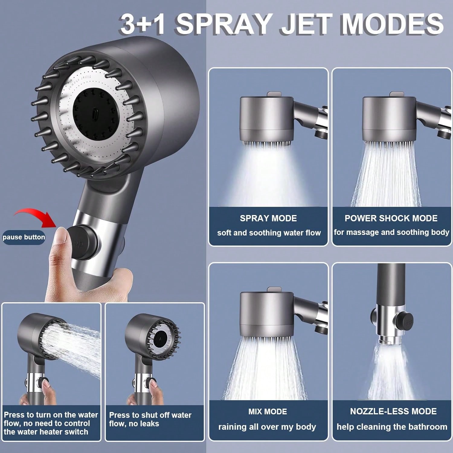 High-Pressure Handheld Shower  - High Pressure Shower Head Handheld review and price