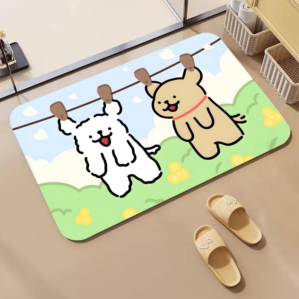 Anime L-LINE FRIENDS Puppy Flo - Quick Dry Diatomite Bath Mat review and price