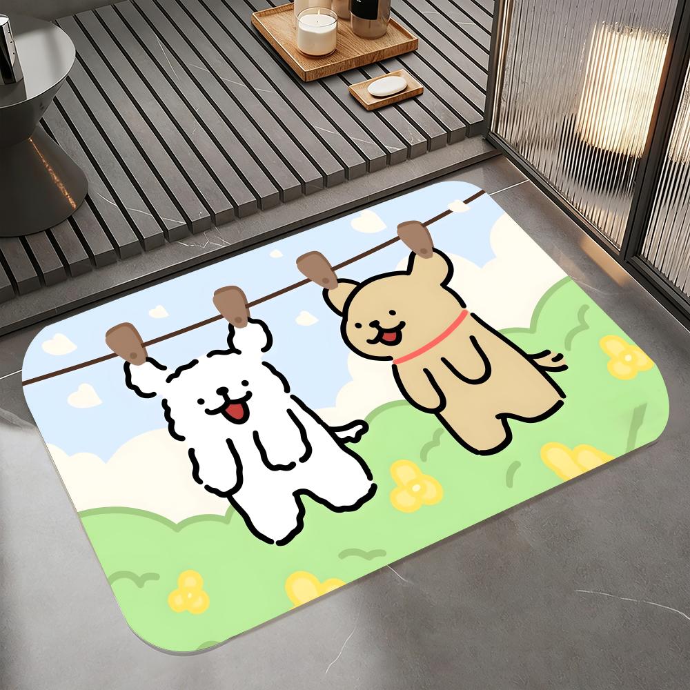 Anime L-LINE FRIENDS Puppy Flo - Quick Dry Diatomite Bath Mat review and price