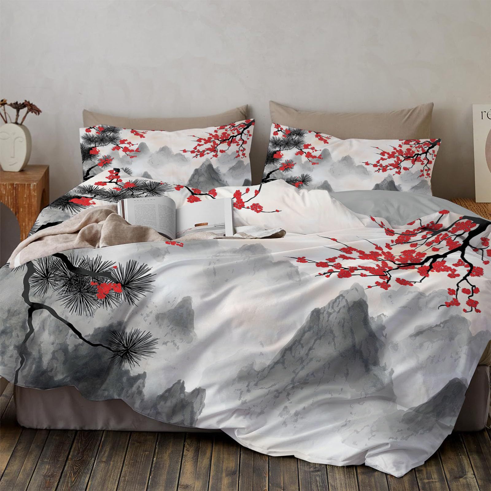 Japanese Style Waves Queen Duv - Duvet Cover Sets With Zipper review and price