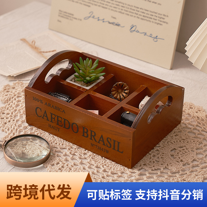 Zakka retro wooden portable si - Storage & Organization review and price
