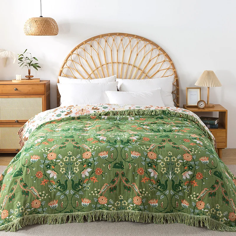 Pure Cotton Blanket Muslin Wov - Muslin Cotton Bedspread review and price