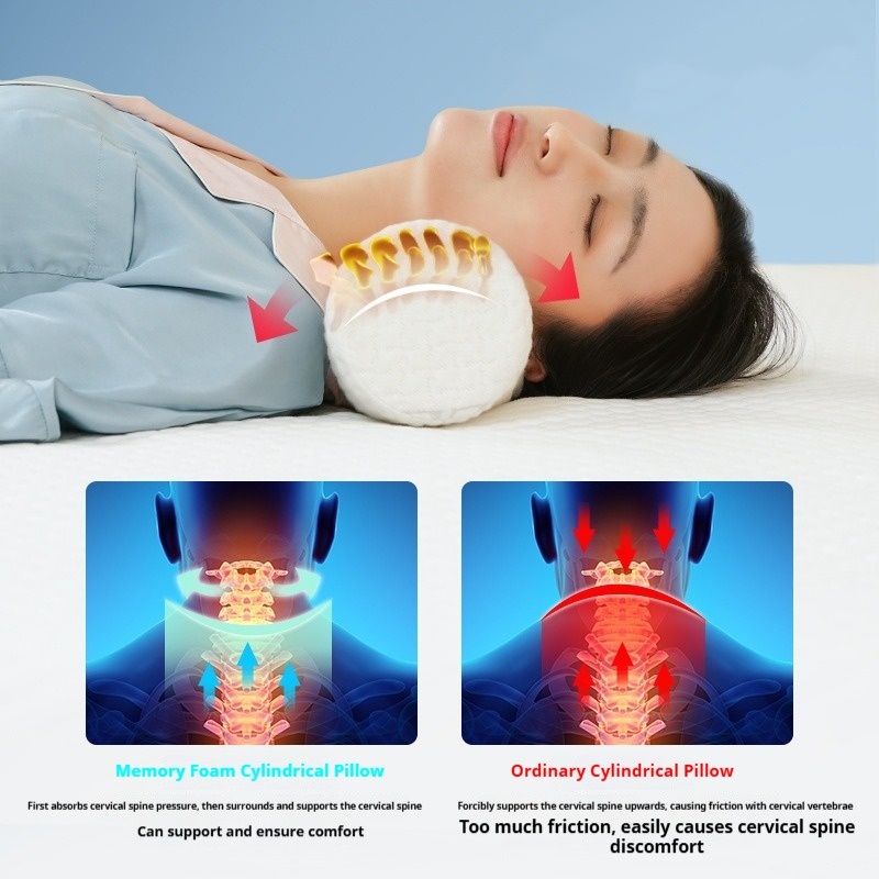 Cervical Neck Roll Memory Foam - Anti Snore Contour Pillow review and price