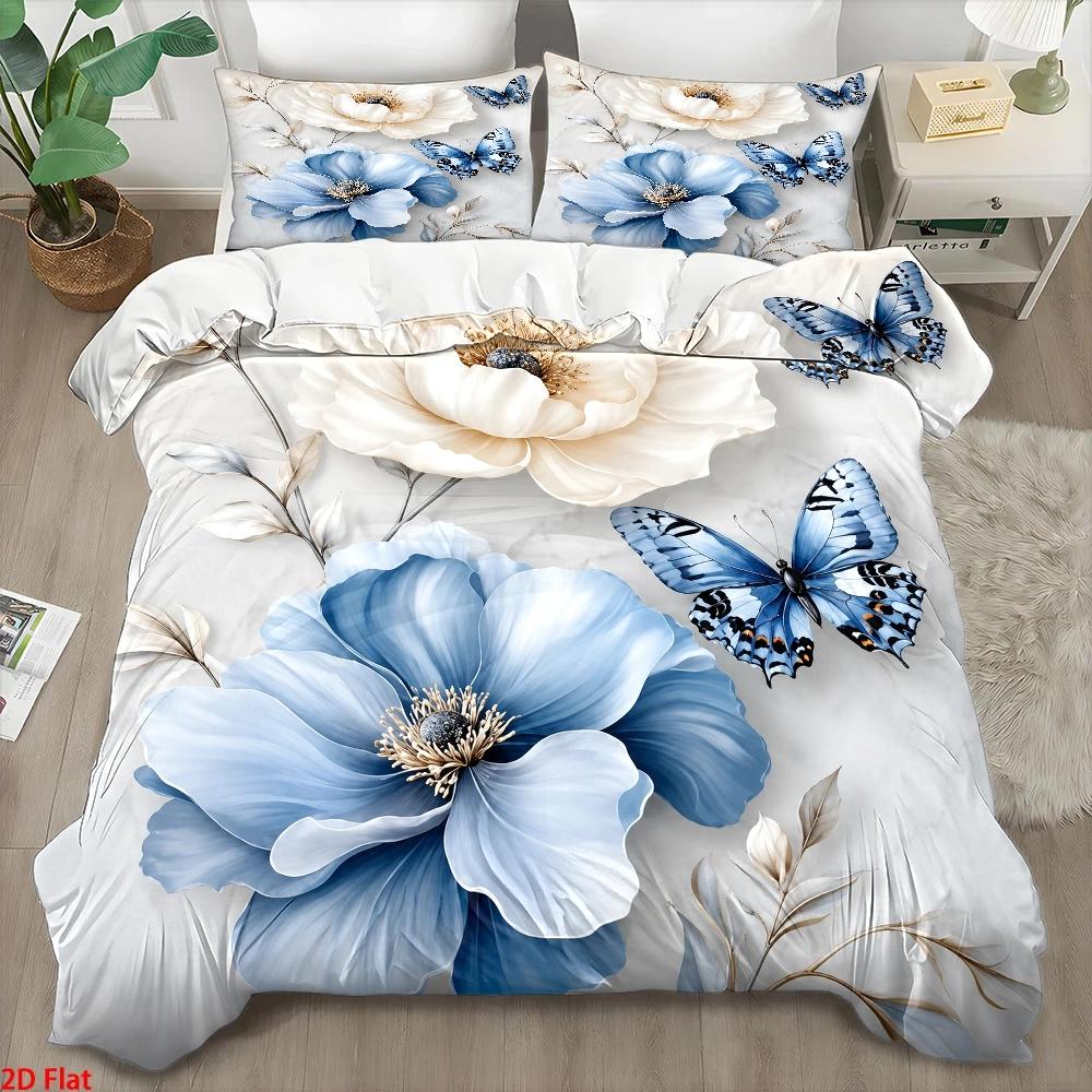 3Pc Light Luxury Style Blue an - Duvet Cover Sets With Zipper review and price