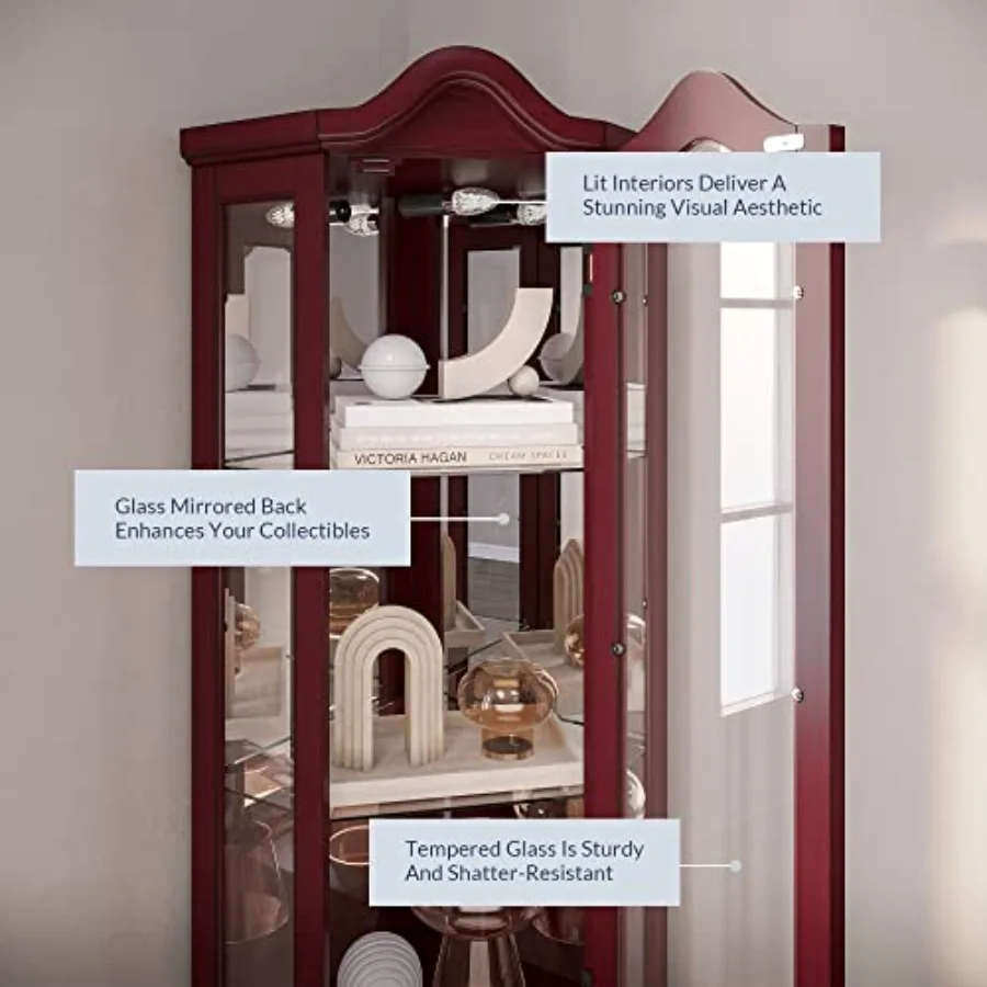 Lighted Corner Display Curved  - Storage & Organization review and price