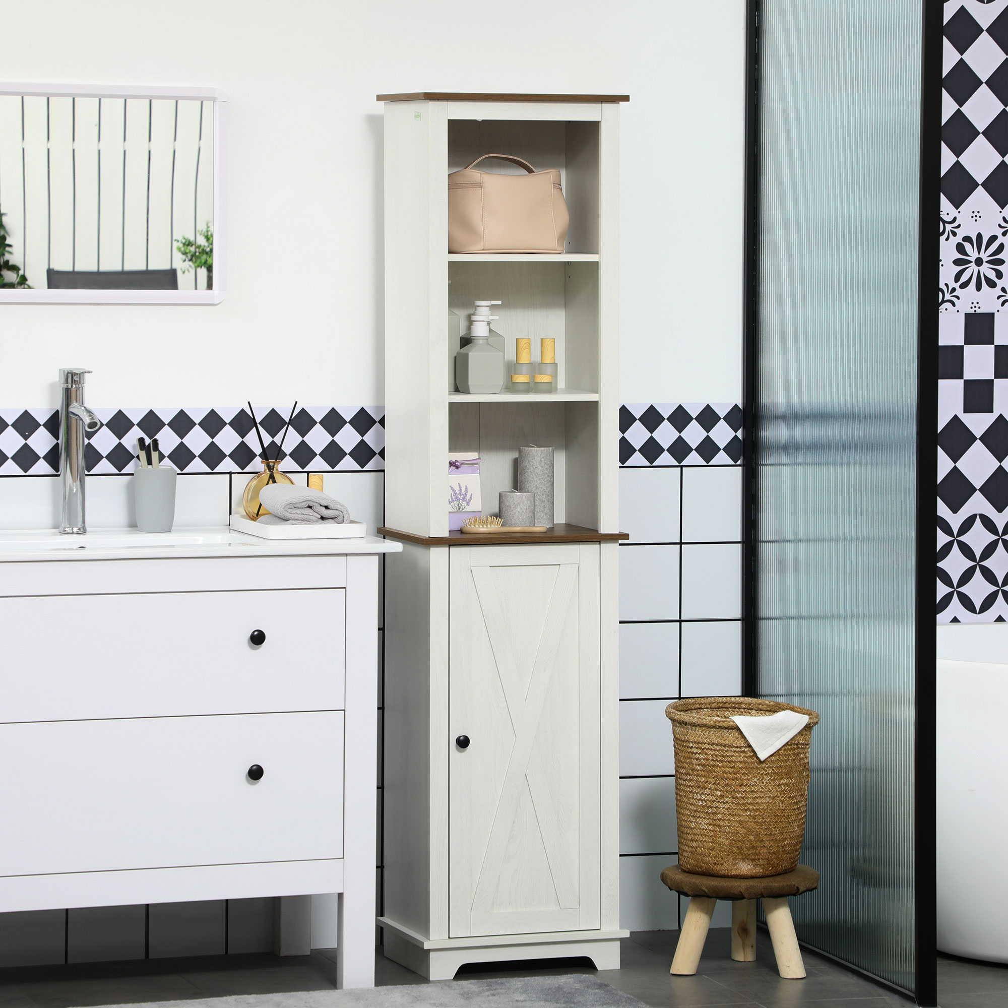 Farmhouse Bathroom Cabinet, Ta - Storage & Organization review and price