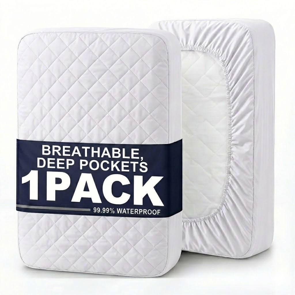 1pc Modern Soft Breathable Wat - Waterproof Mattress Protector Breathable review and price
