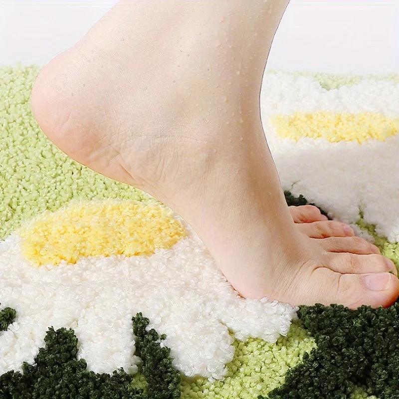 VIKAMA Non-Slip Floral Bath Ma - Quick Dry Diatomite Bath Mat review and price